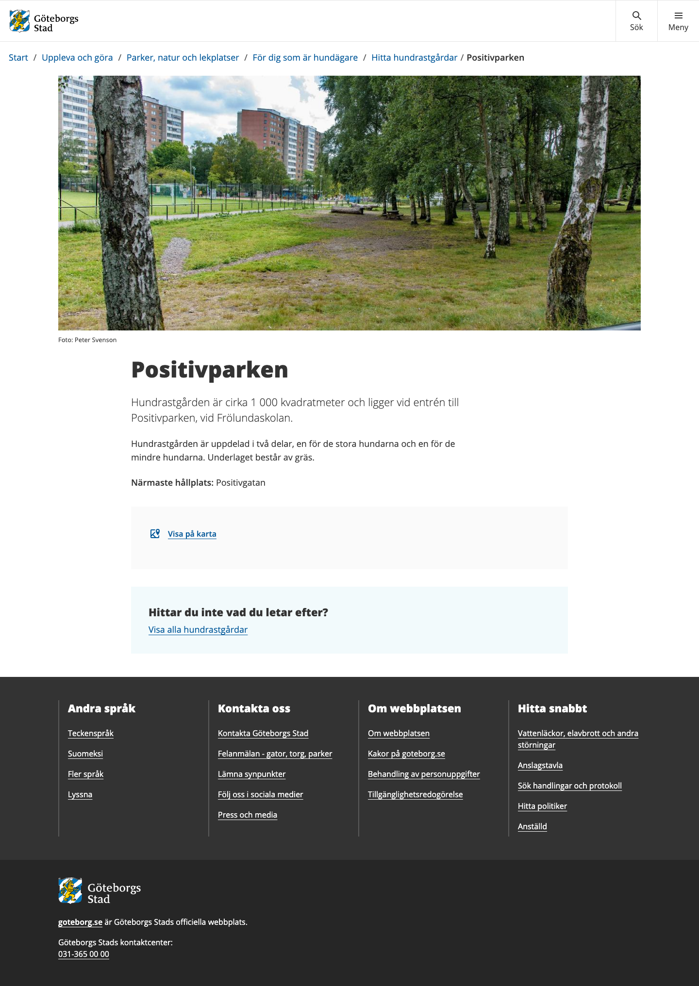 Positivparken hundrastgård